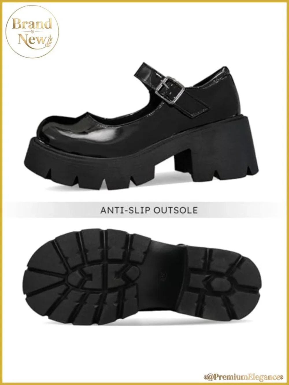 Platform Mary Janes Chunky Block Heel Gothic Uniform Dress Shoes
